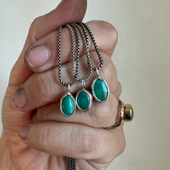 Royston Turquoise + Sterling Silver Pendant