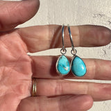 Blue Ridge Turquoise + Sterling Silver Hoop Earrings