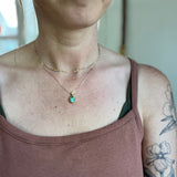 Sonoran Gold Turquoise + 14k Gold Necklace