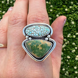 No. 8 Turquoise + Royston Turquoise + Sterling Silver Ring • Size 7