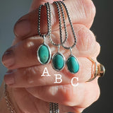 Royston Turquoise + Sterling Silver Pendant