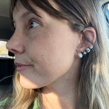 White Buffalo + Sterling Silver Ear Climbers