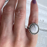 White Buffalo + Sterling Silver Ring • Size 5.5