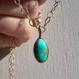 Emerald Valley Turquoise + 14k Gold Necklace