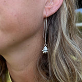 White Buffalo + Sterling Silver Threader Earrings