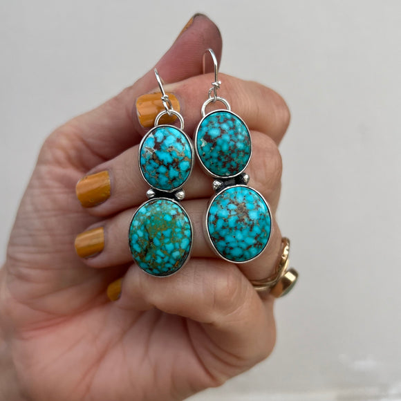 Kingman Turquoise + Sterling Silver Earrings