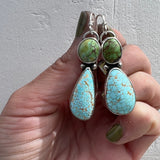 Sonoran Gold Turquoise + No. 8 Turquoise + Sterling Silver Earrings