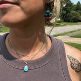 Blue Ridge Turquoise + Sterling Silver Pendant