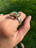 Royston Ribbon Turquoise + Sterling Silver Ring - Size 8.5