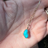 Sleeping Beauty Turquoise + 14k Gold Necklace