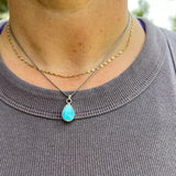 Blue Ridge Turquoise + Sterling Silver Pendant