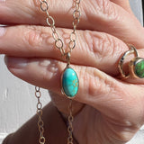 Emerald Valley Turquoise + 14k Gold Necklace