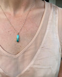 Royston Turquoise + 14k Gold Necklace