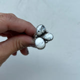 White Buffalo + Sterling Silver Ring • Size 7.25