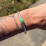 Kings Manassa Turquoise + Sterling Silver Stacker Cuff