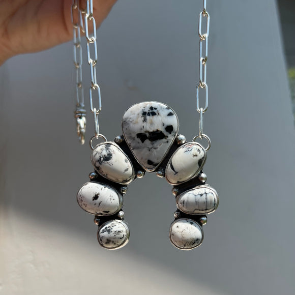 White Buffalo + Sterling Silver Necklace