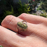 Sonoran Gold Turquoise + 14K Gold Ring • Size 6.5