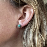 Made to Order: Kingman Turquoise + Sterling Silver Stud Earrings