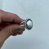 White Buffalo + Sterling Silver Ring • Size 9