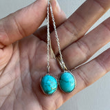 Royston Turquoise + Sterling Silver Threader Earrings