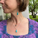 Emerald Valley Turquoise + Sterling Silver Pendant