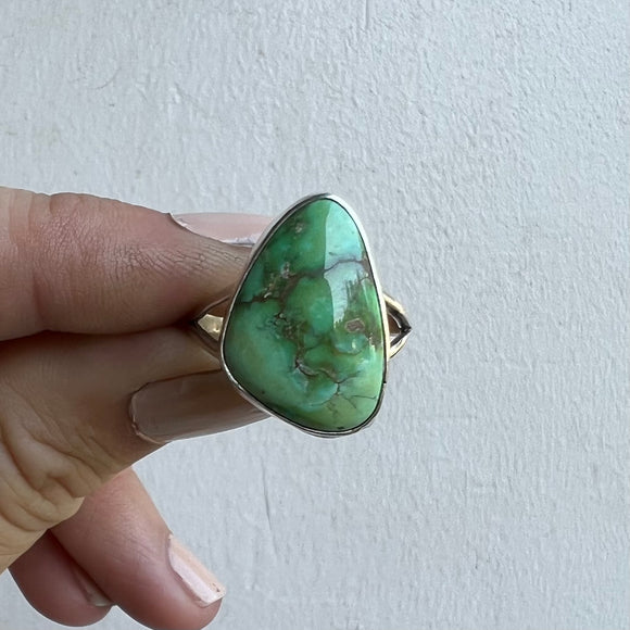 Verde Valley Turquoise + Sterling Silver Ring • Size 8.75