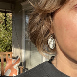 White Buffalo + Sterling Silver Earrings