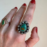Crow Springs Turquoise + Sterling Silver Ring - Size 7.5