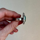 Crow Springs Turquoise + Sterling Silver Ring - Size 7.5